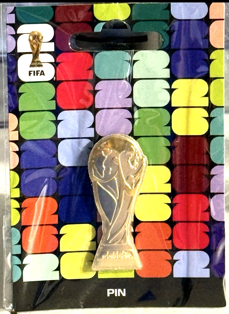 FIFA WORLD CUP 2026 TROPHY 2 INCH 2D PIN OFFICIALLY LICENSED *NEW* IN STOCK
