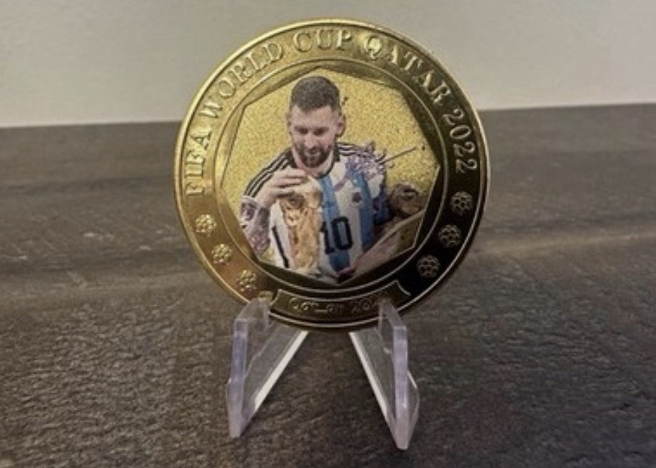 WC 2022 Qatar Lionel Messi Soccer Argentina #10 Commemorative Coin