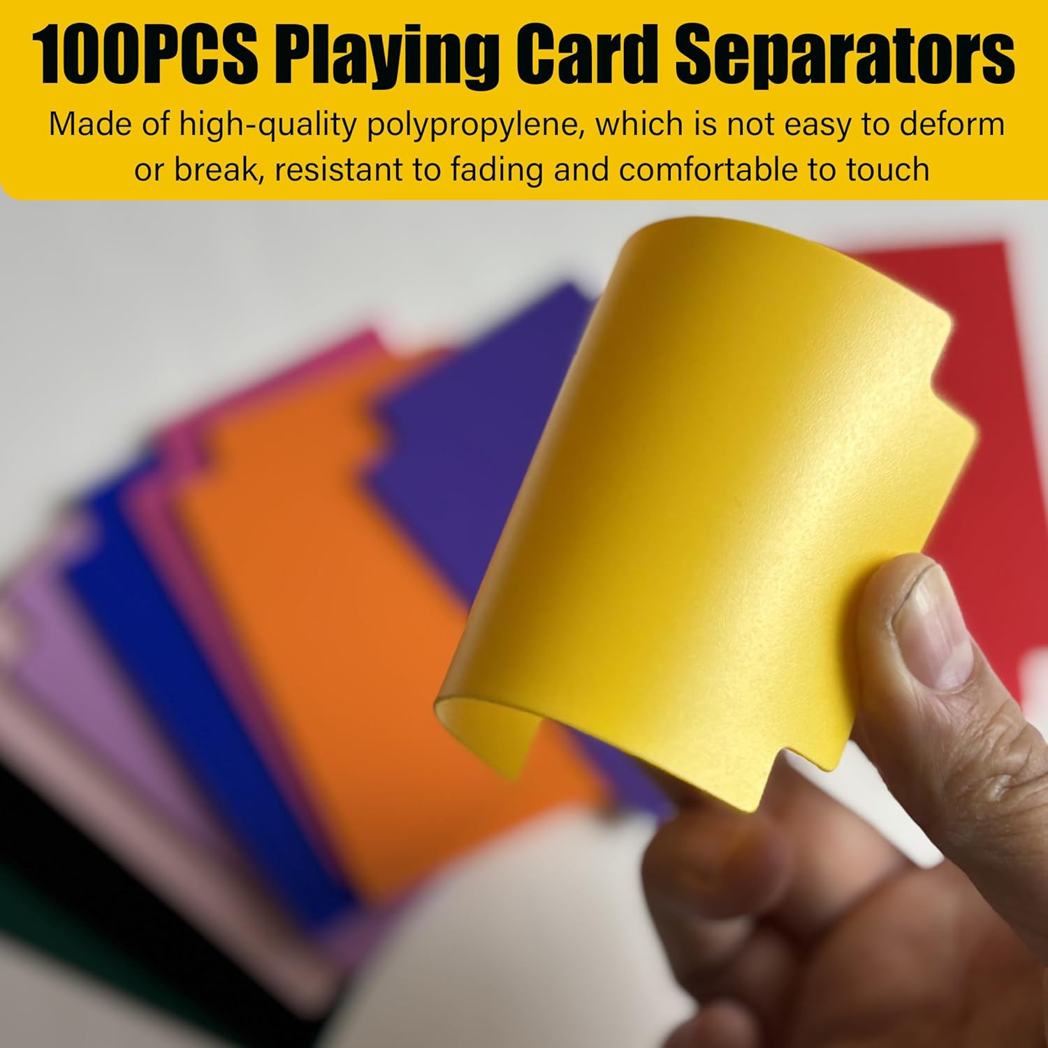 100PCS Trading Card Dividers, 2.7 x 3.8 Inches, 10 Colors, Premium Plastic Card