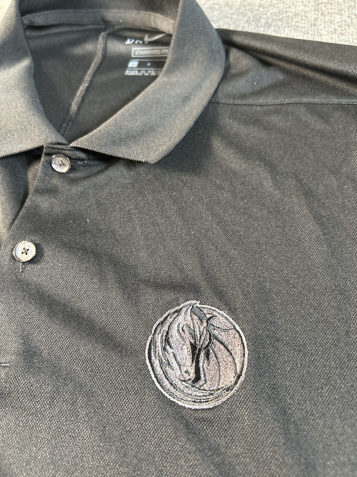 Dallas Mavericks Nike Dri-Fit Polo Men’s Black Used L
