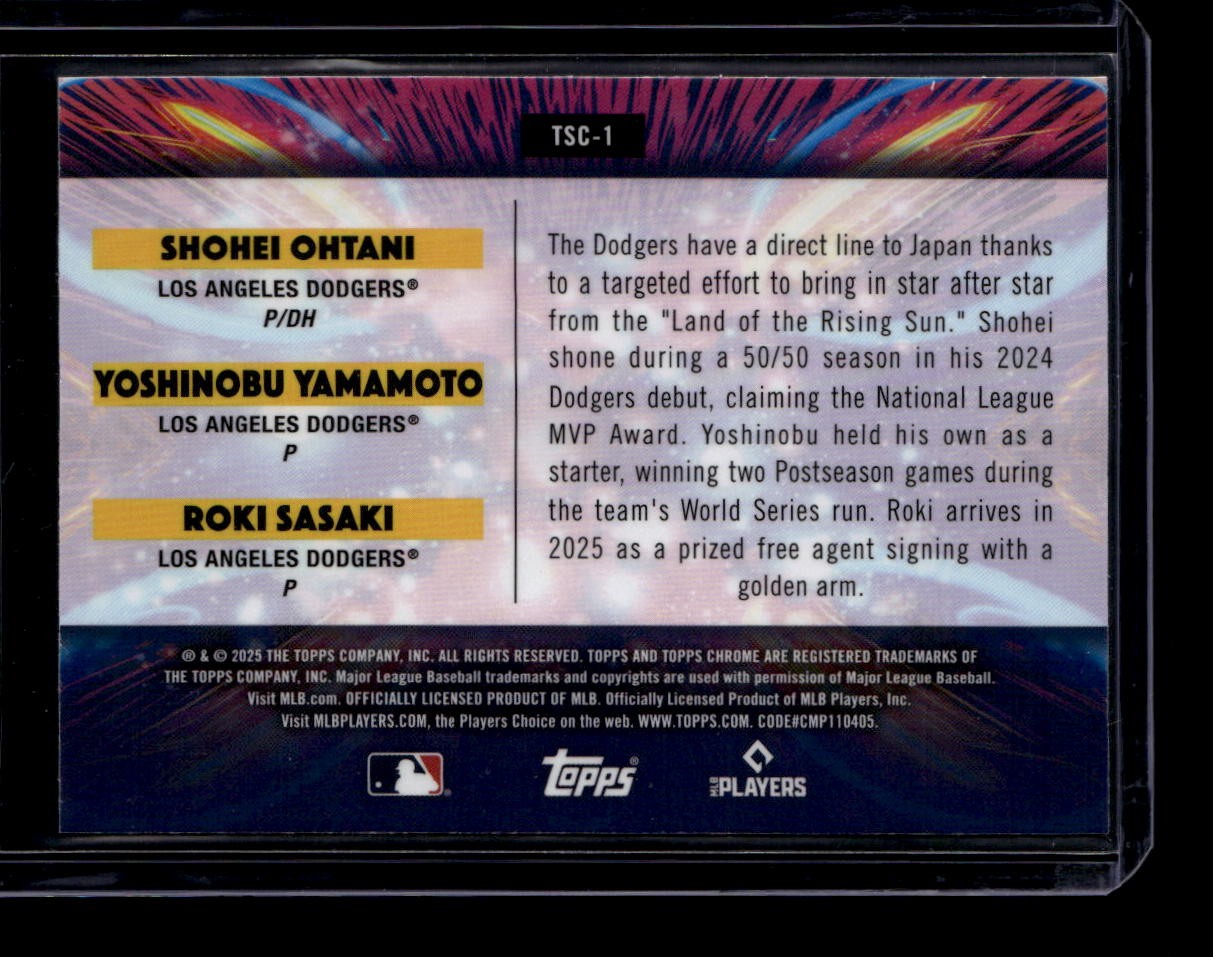 2025 Topps Cosmic Chrome Triple Star Clusters Roki Sasaki RC Yamamoto Ohtani 70