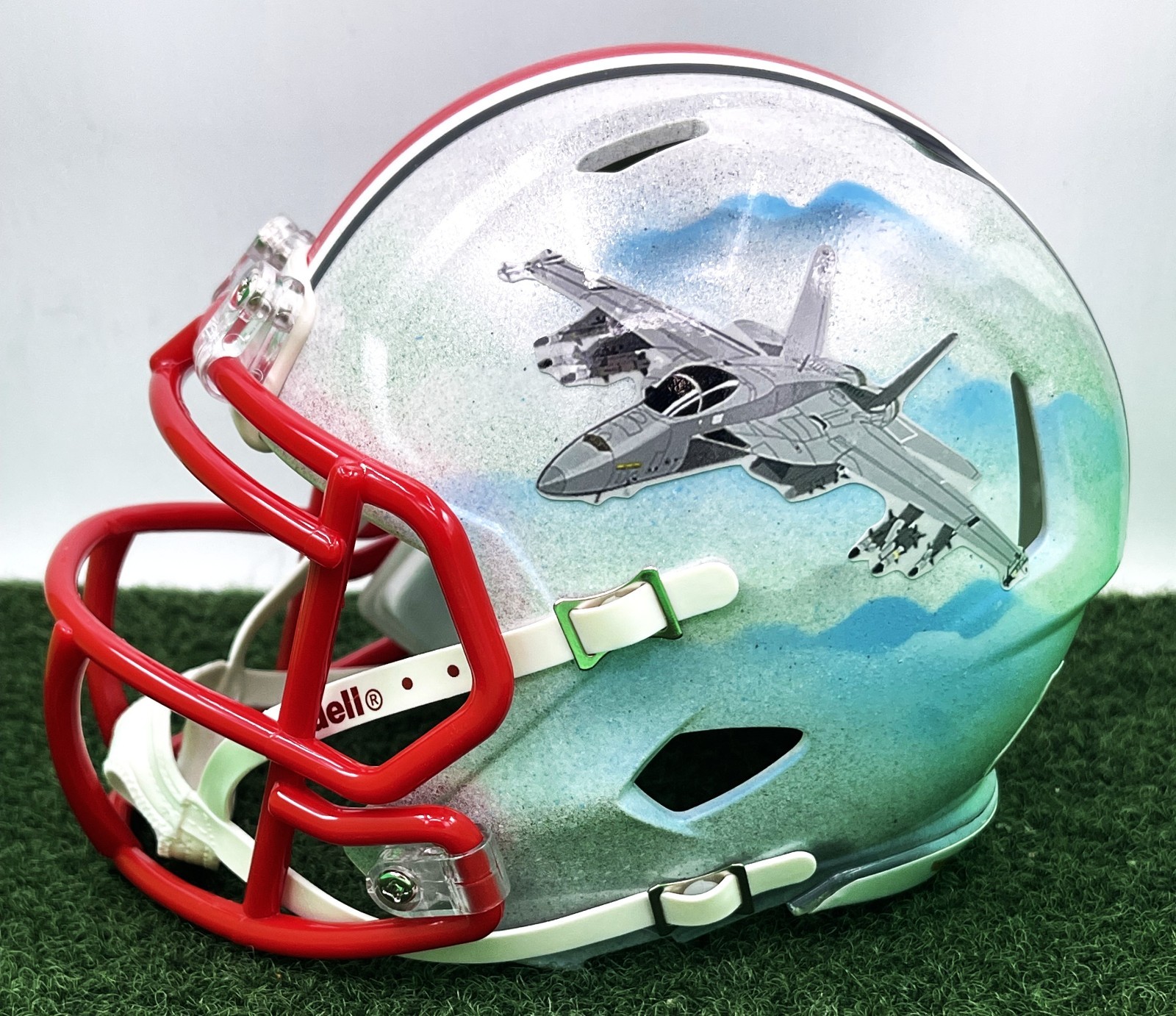 CUSTOM RIDDELL SPEED MINI FOOTBALL HELMET – NAVY MIDSHIPMEN 2021