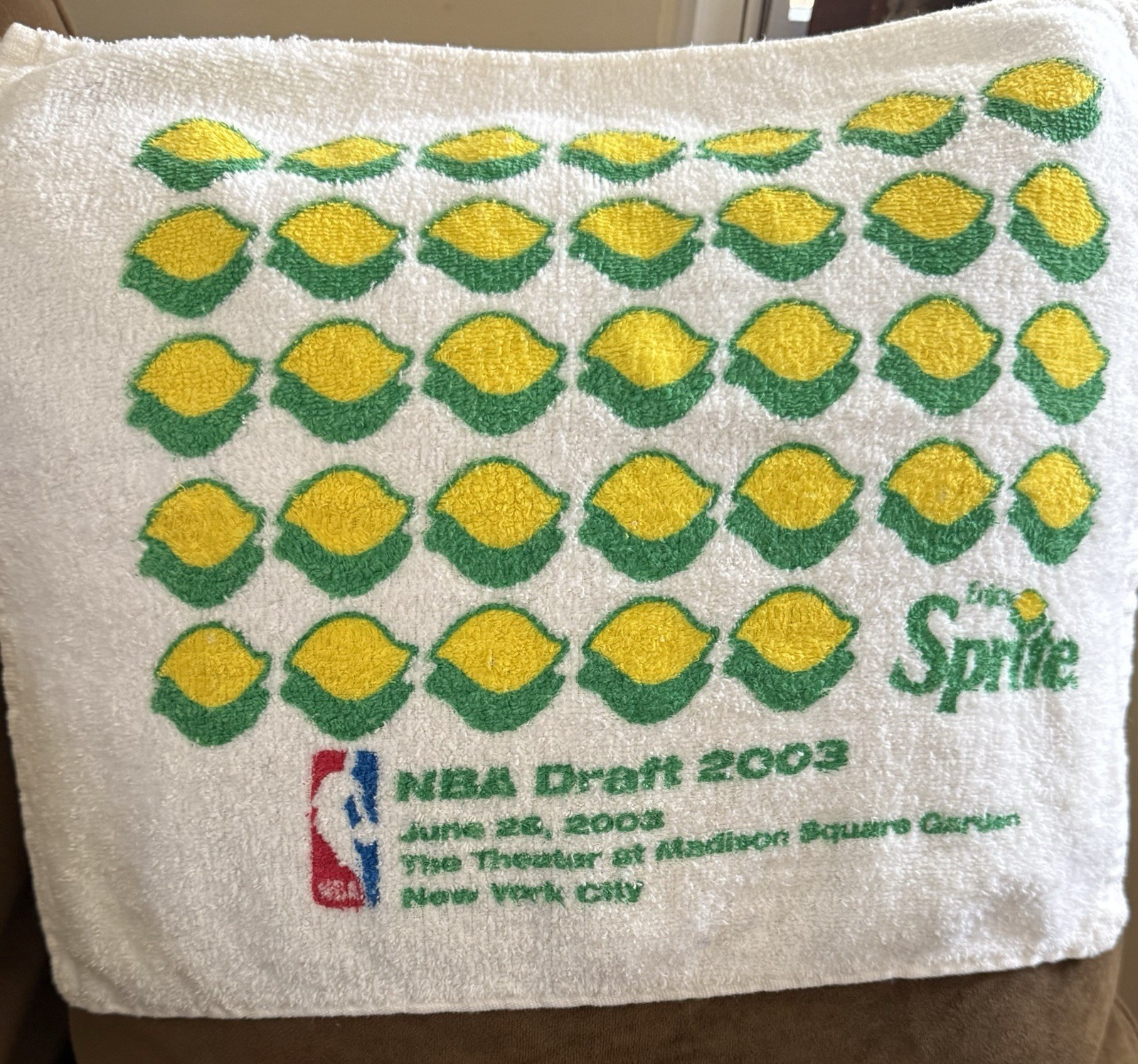 2003 NBA Draft – Sprite Rally Towel – MSG – Lebron James, Carmelo Anthony D-Wade