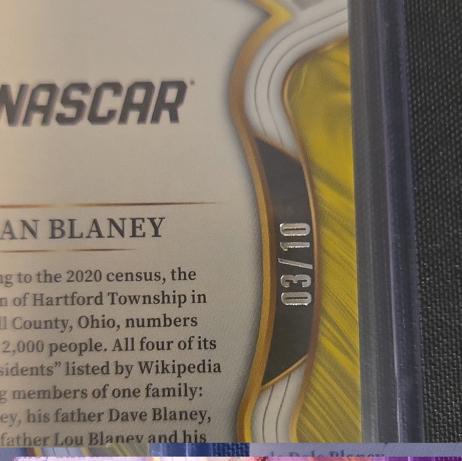 Panini 2026 Select Ryan Blaney Grandstand Gold Prizm Team Penske #56