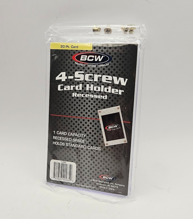 (50 Count Lot) BCW 4-Screw Screw-Down Recessed Trading Card Holder Regular 20pt