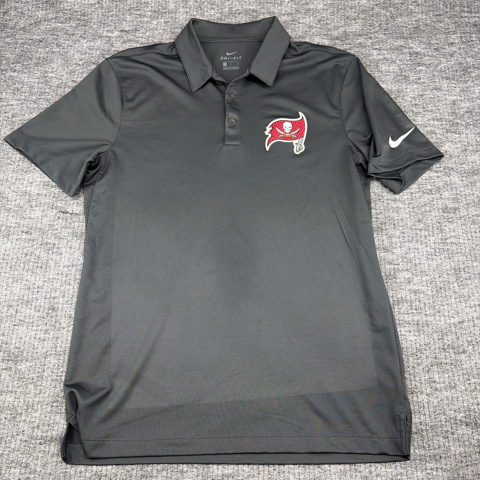 Nike Dri-Fit NFL Tampa Bay Buccaneers Gray Polo Shirt – Size Small, see details
