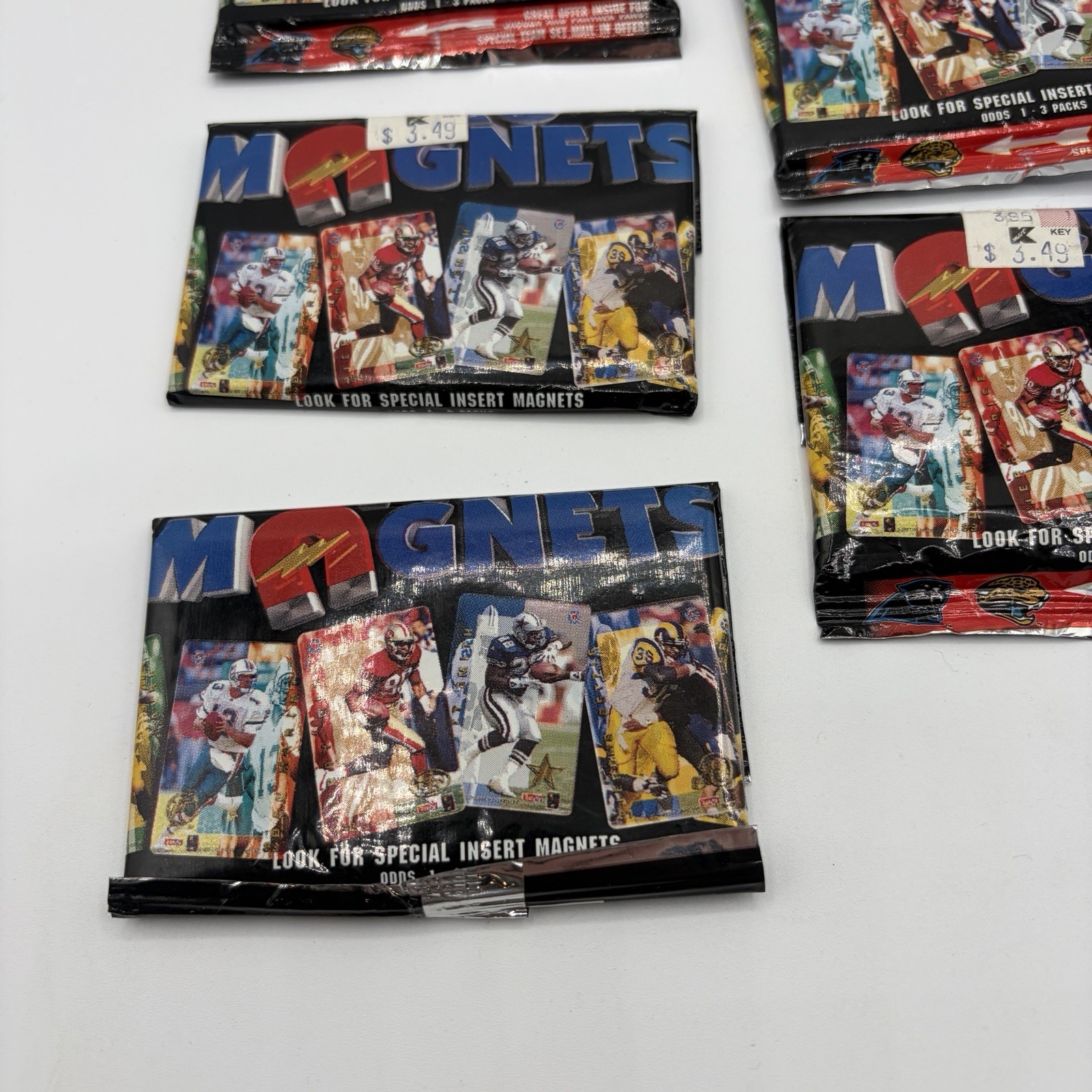 NFL Pro Magnets Football NFL Sealed Pack Lot of 5 Factory Sealed Packs