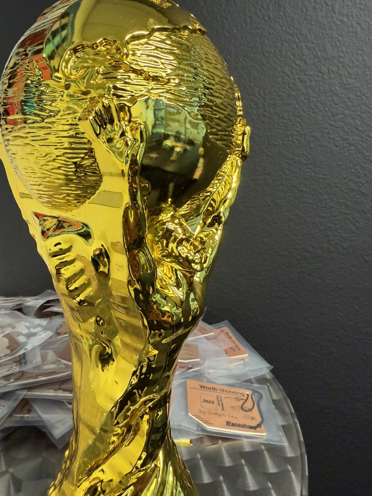 1:1 World Cup Trophy Replica 36cm 14.2in Solid Heavy 8LB Gold Display Award
