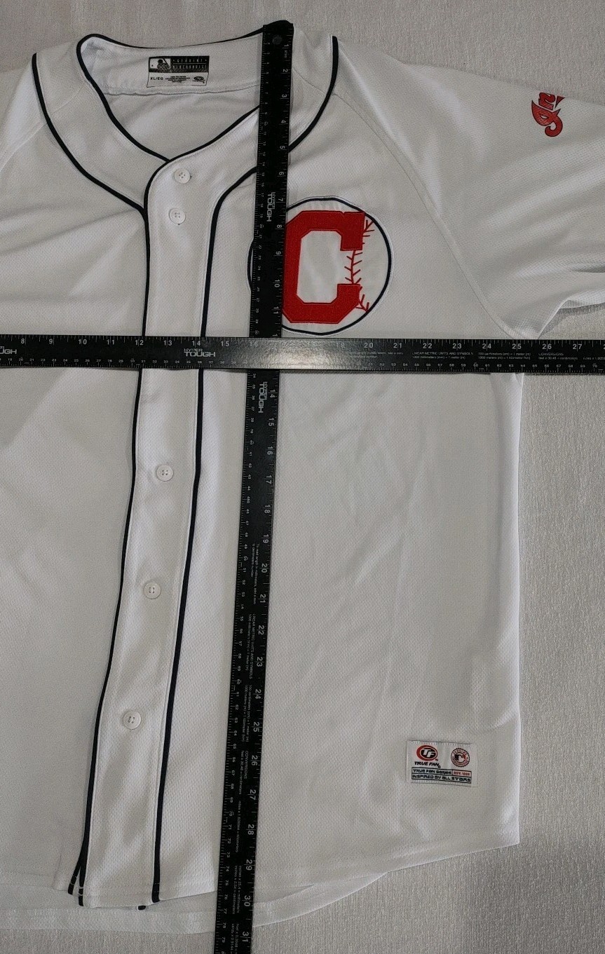 Cleveland Indians MLB Genuine Merchandise White Button Up Jersey Adult Size XL
