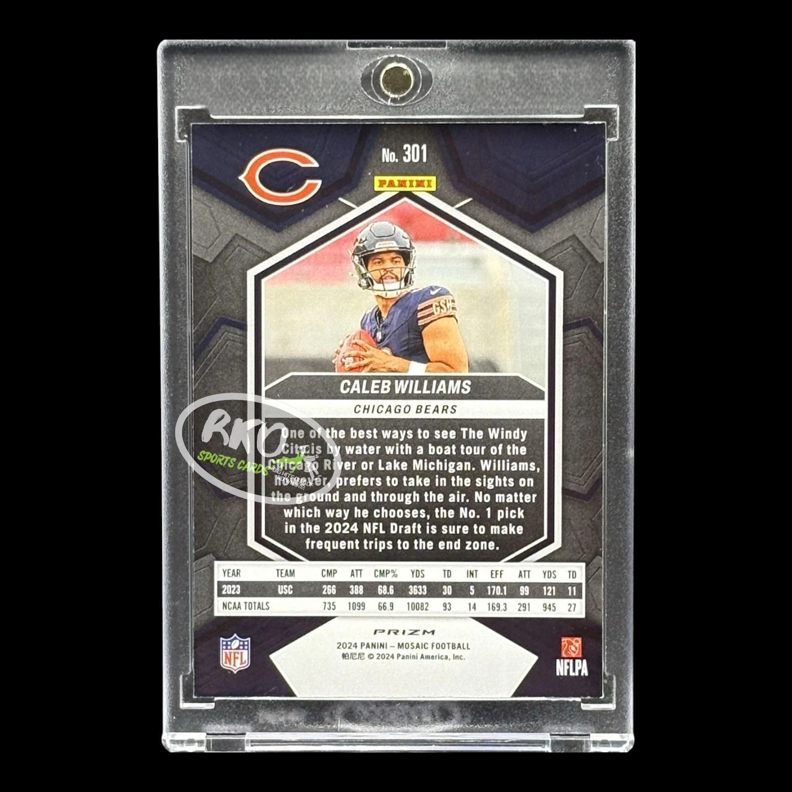Caleb Williams RARE ROOKIE GOLD REFRACTOR MOSAIC INVESTMENT CARD PANINI BEARS