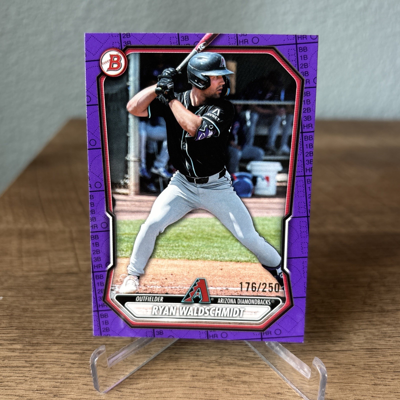 Ryan Waldschmidt 2026 Bowman Prospect /250 Purple Scorecard Pattern #BP-39