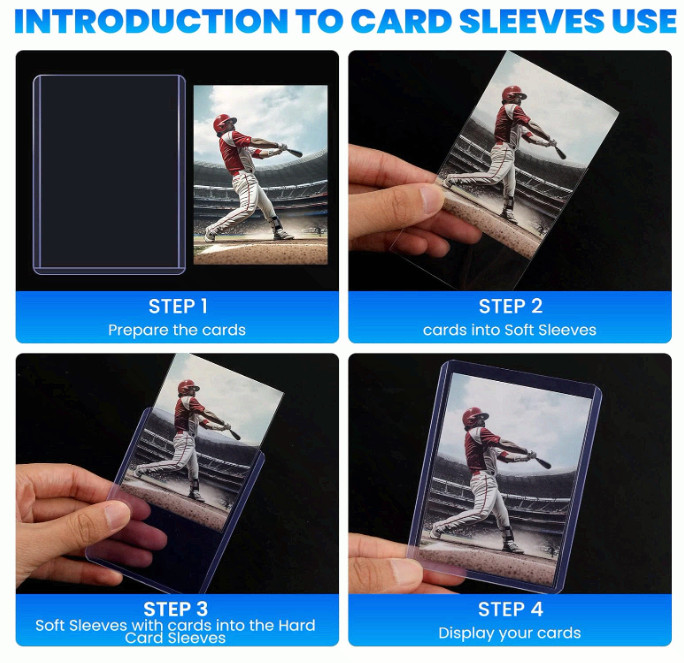 2000 Card Sleeves & Top Loaders 3×4, Baseball Trading Card Protectors Set