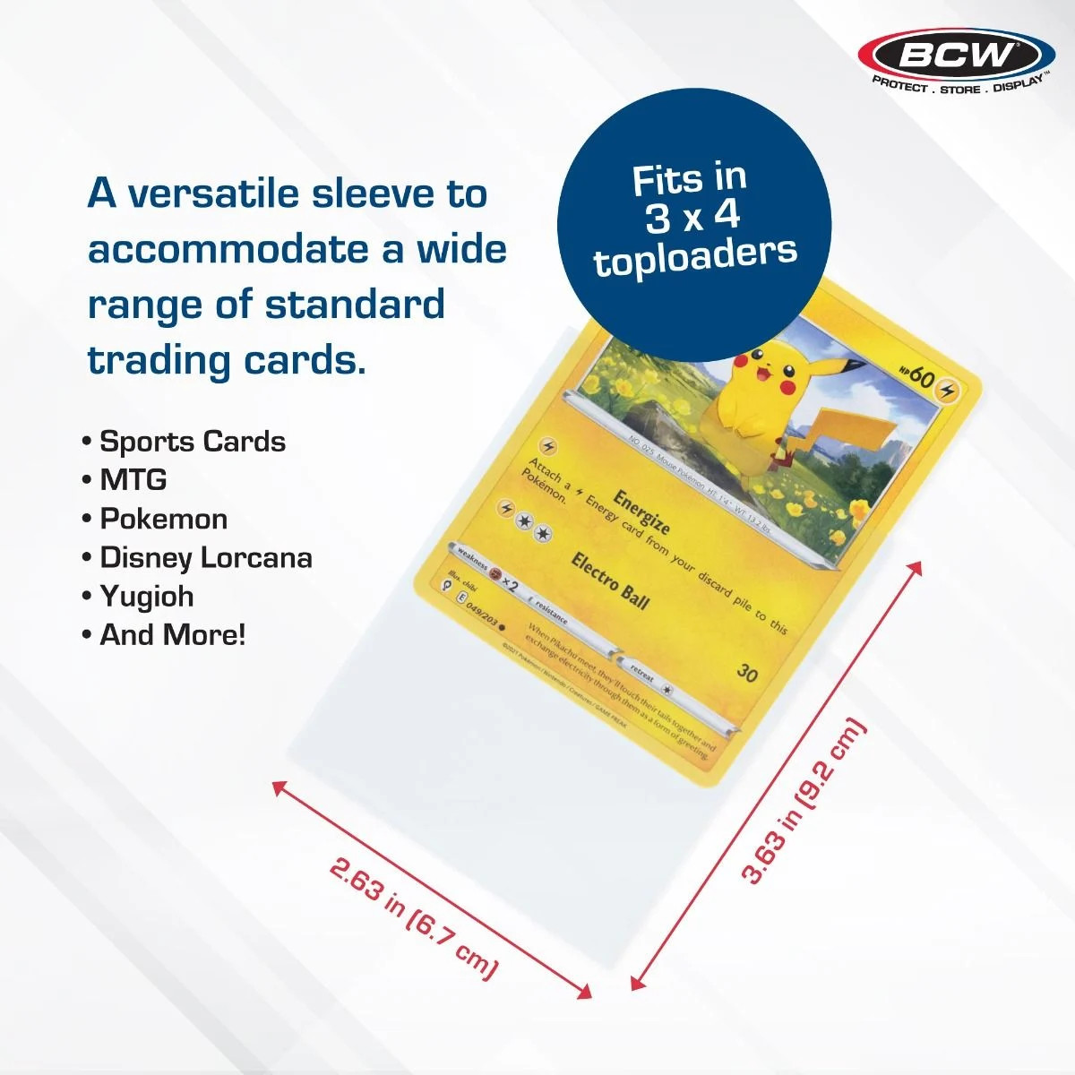 BCW Penny Card Soft Sleeves 1 Pack of 1000 Sleeves for Standard Sized Cards