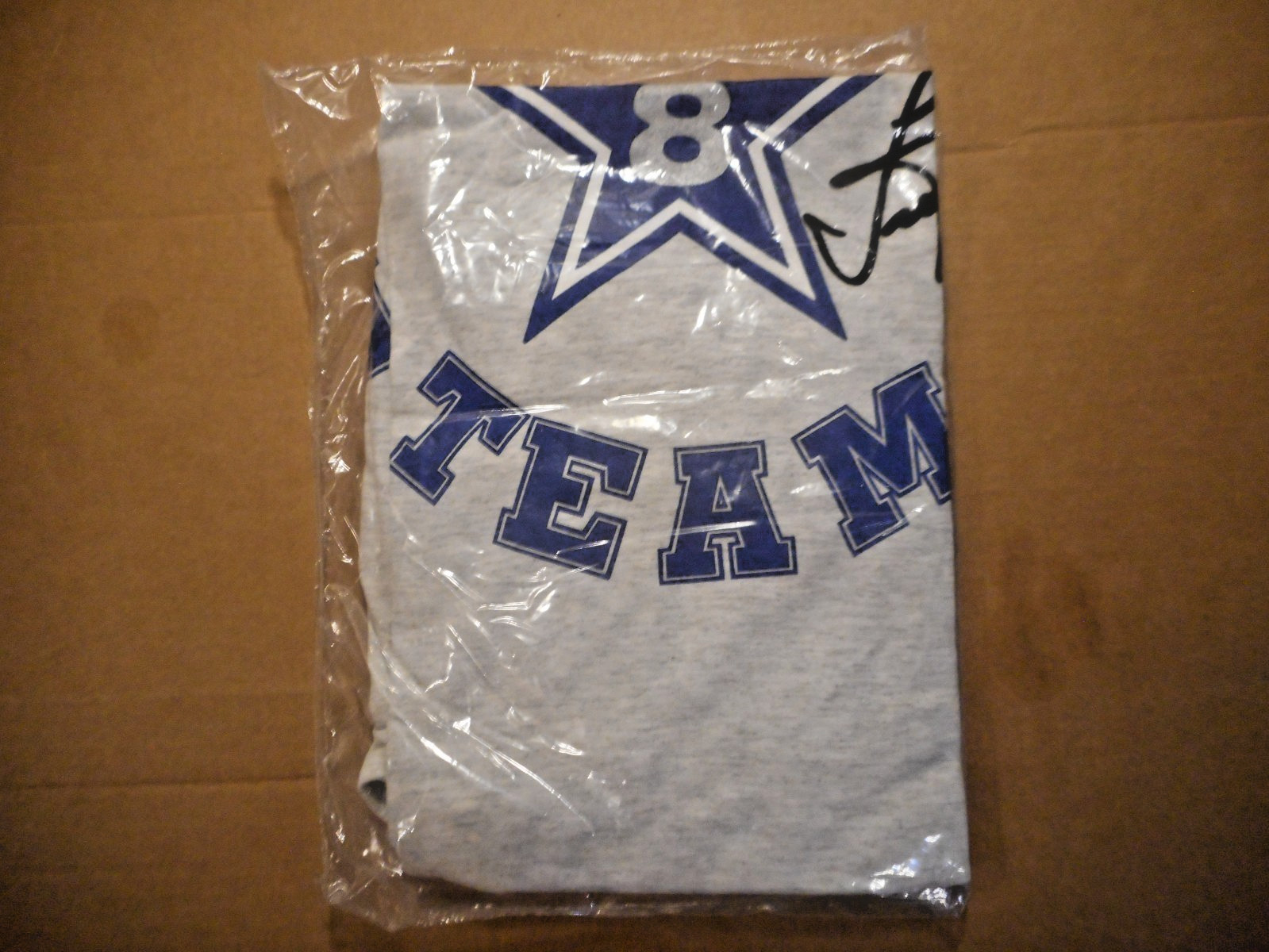 Vintage Logo 7 Dallas Cowboys Troys Team Signature T-Shirt Large NOS Sealed