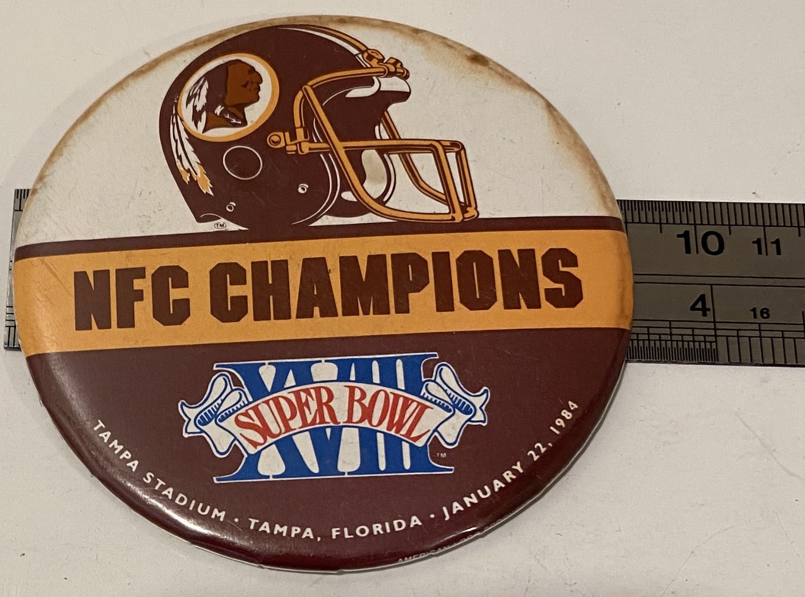 Washington Redskins Super Bowl and Doug Williams MVP Pin Lot of 4 – 3 1/2 in