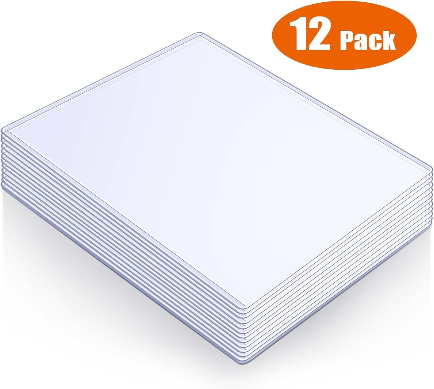 Rigid Jumbo Card Top Loader Extra Thick Clear Hard Plastic Protective Sleeves 12