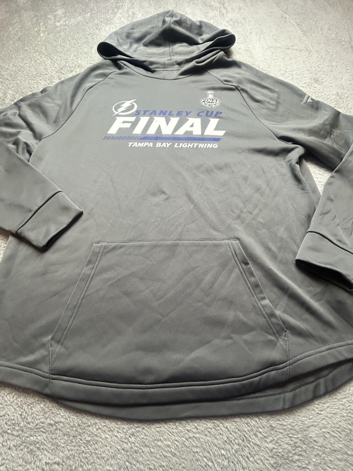 2021 Tampa Bay Lightning Team Issued Stanley Cup Finals Hoodie Small 2XL