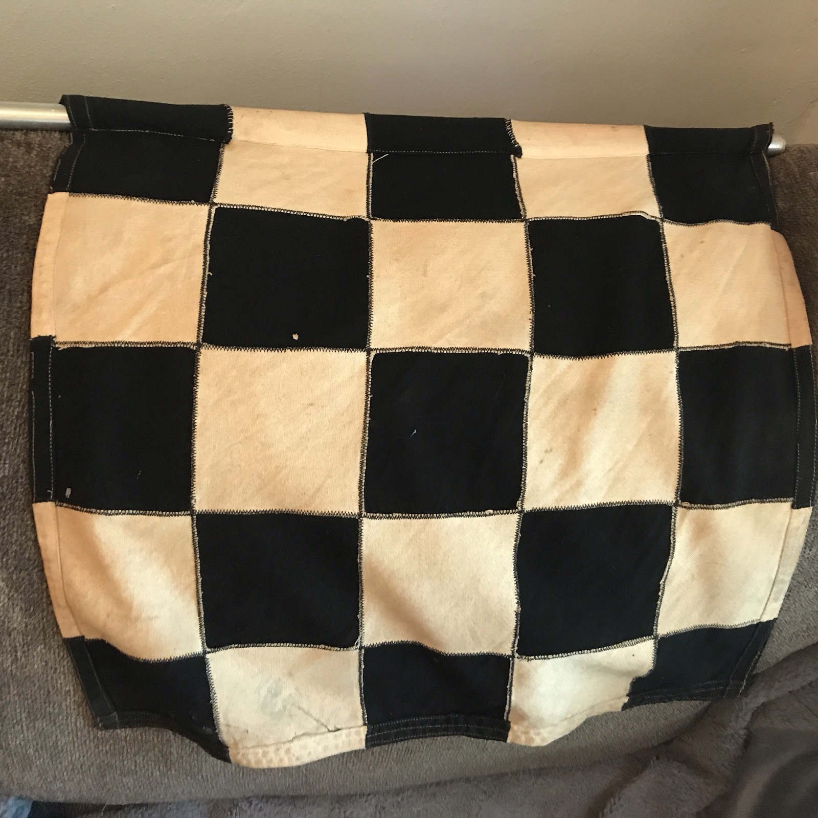 Vtg 7 Used 23” x 22” Dirt Track Flag Set Cotton Flag 6 Baldwin Regalia Co *READ*