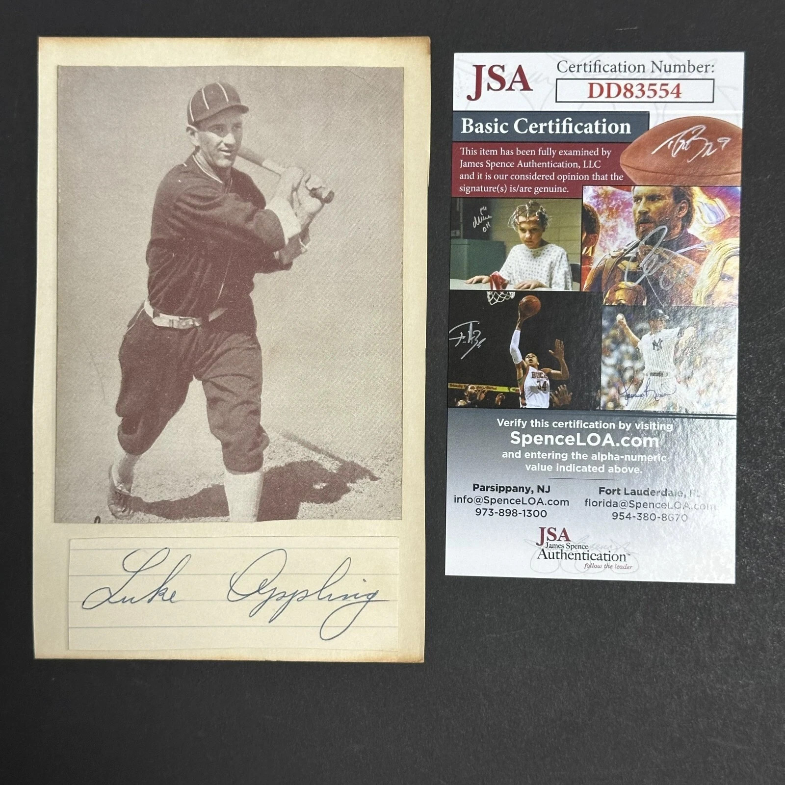 Luke Appling Autographed Cut With A Vintage 3 1/2 x 4 1/2 Pic..JSA Authenticated