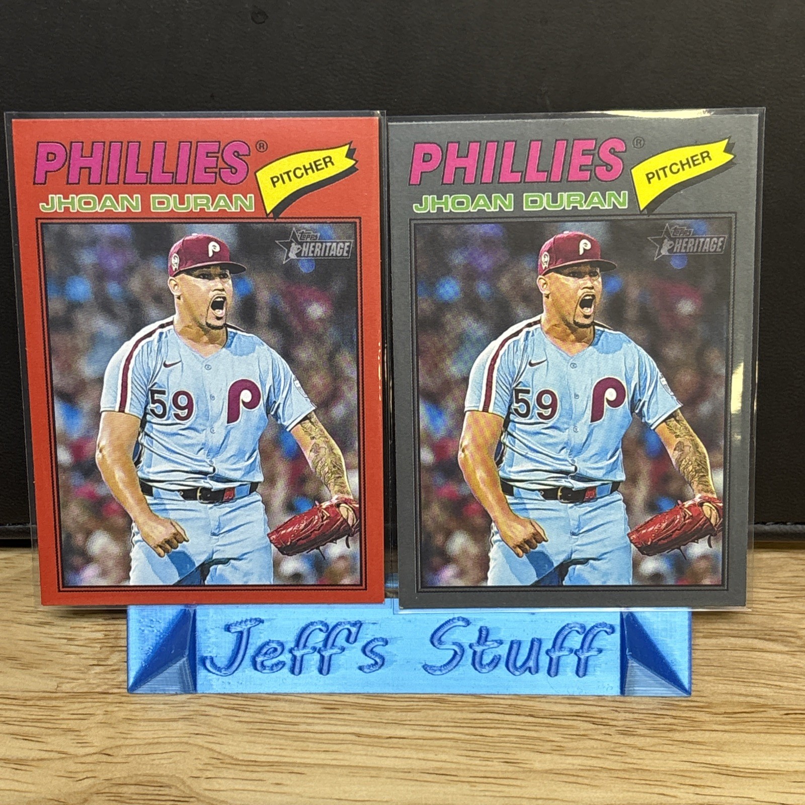 2026 Topps Heritage Red/Dark Grey Border SP Jhoan Duran #14