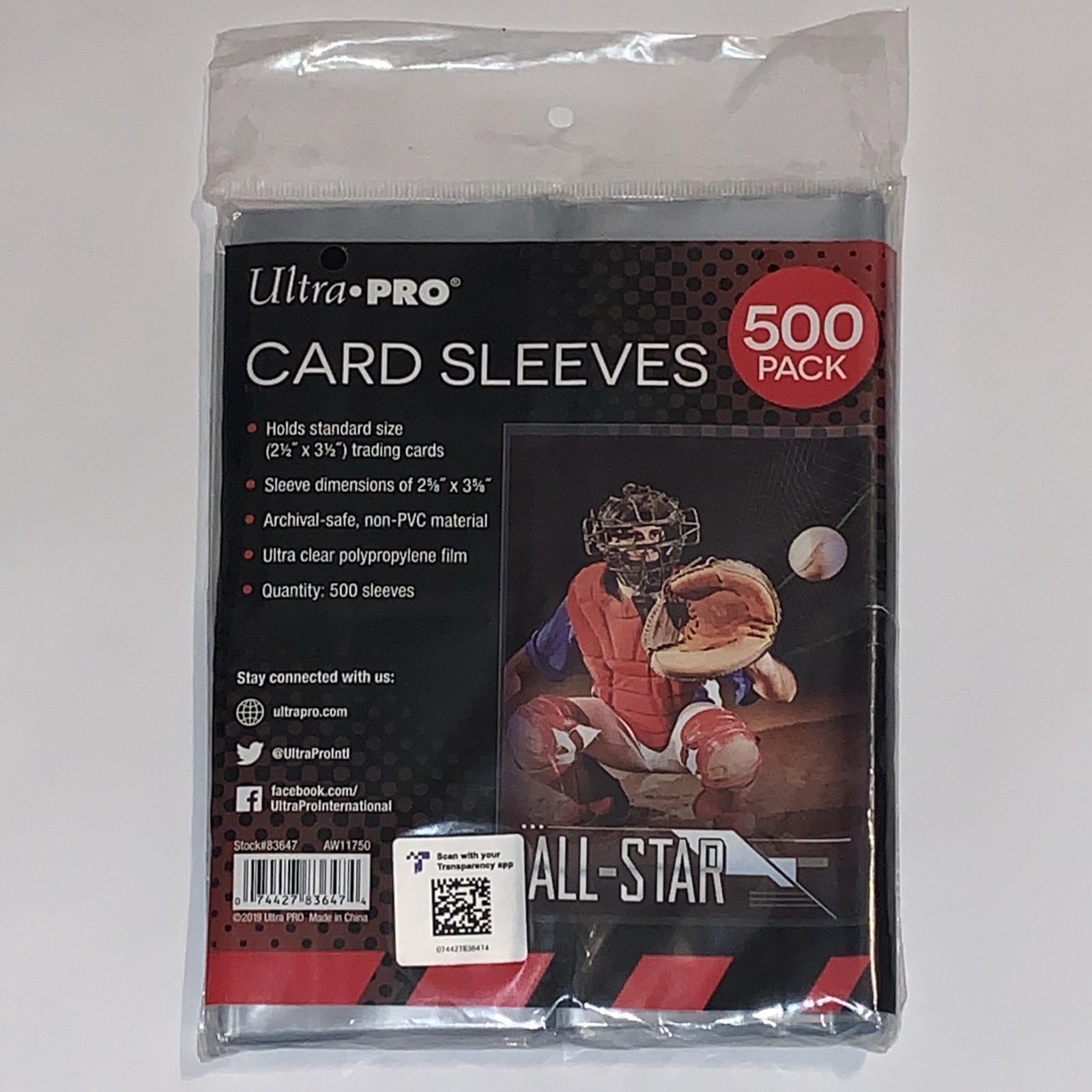 Ultra Pro 500 Penny Sleeves Soft Card 2 5/8 x 3 5/8 Trading Card Protection