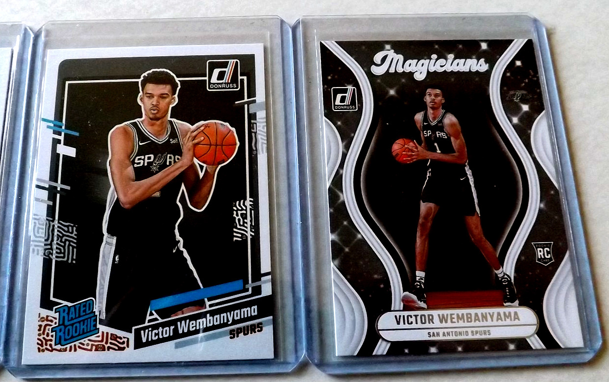 4 Card Lot Panini 2023-24 Donruss The Rookies Victor Wembanyama #1, 10, 220