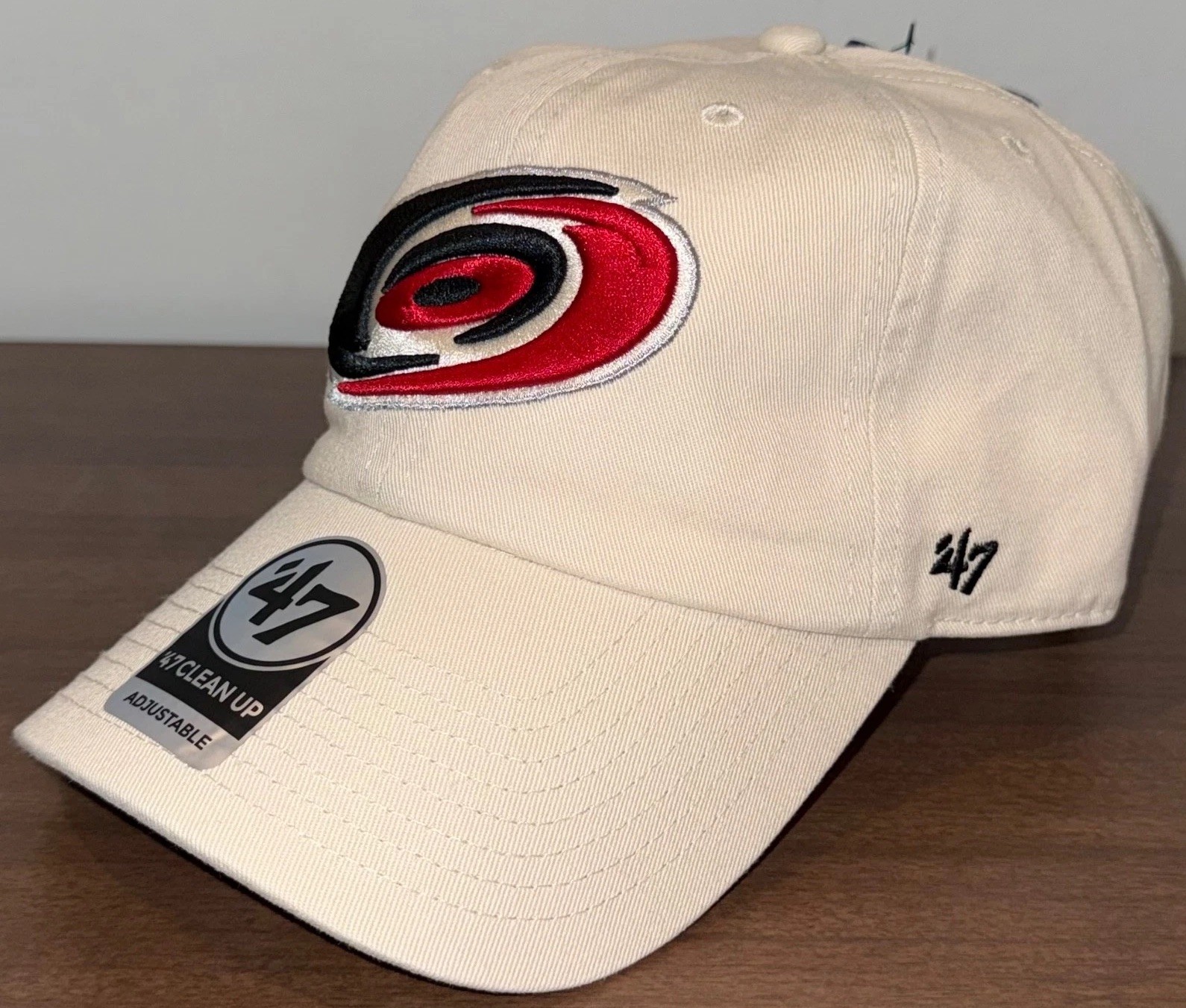 Carolina Hurricanes ’47 Brand Clean Up Beige Strapback Adjustable NHL Hat Cap