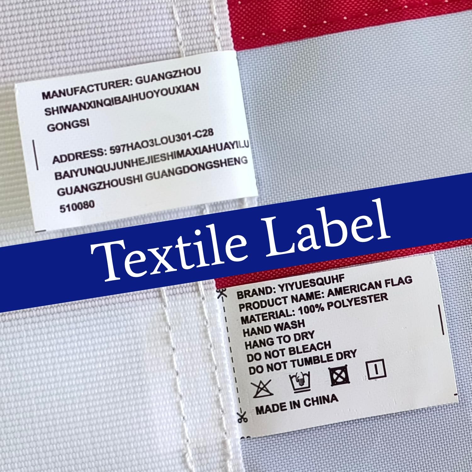 American Flags 30 inches by 48 inches, Red/Blue/White-2.5 x 4ft(Polyester)