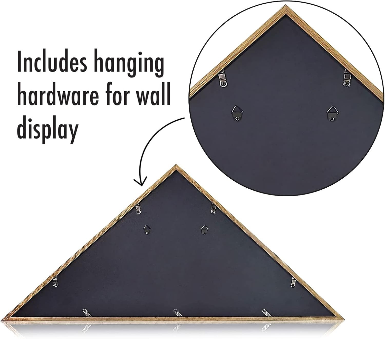 Triangular Flag Display Box: Durable Barn Wood Frame for 3×5′ Ceremonial Flags
