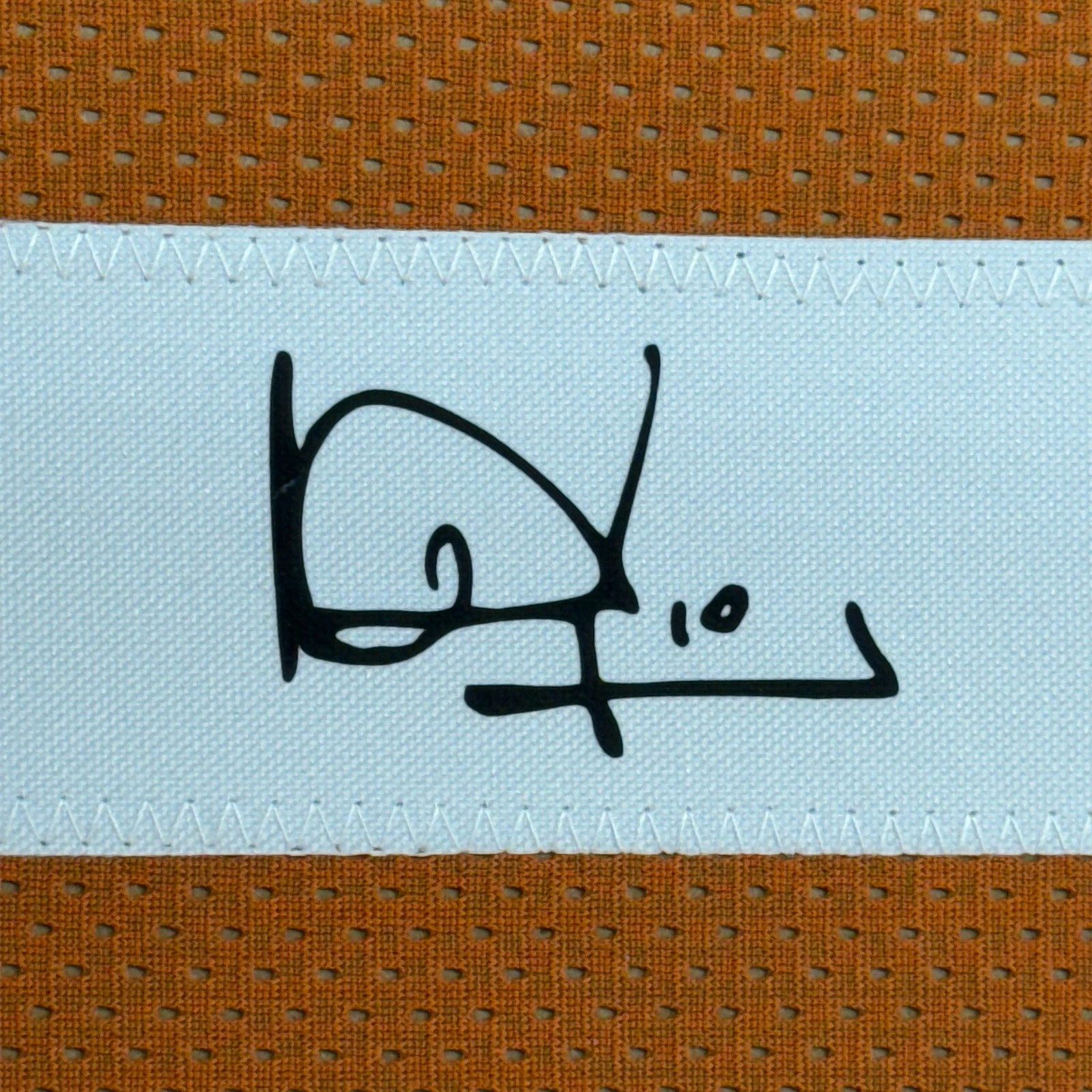 Framed Facsimile Autographed Vince Young 35×39 Texas Orange Reprint Jersey