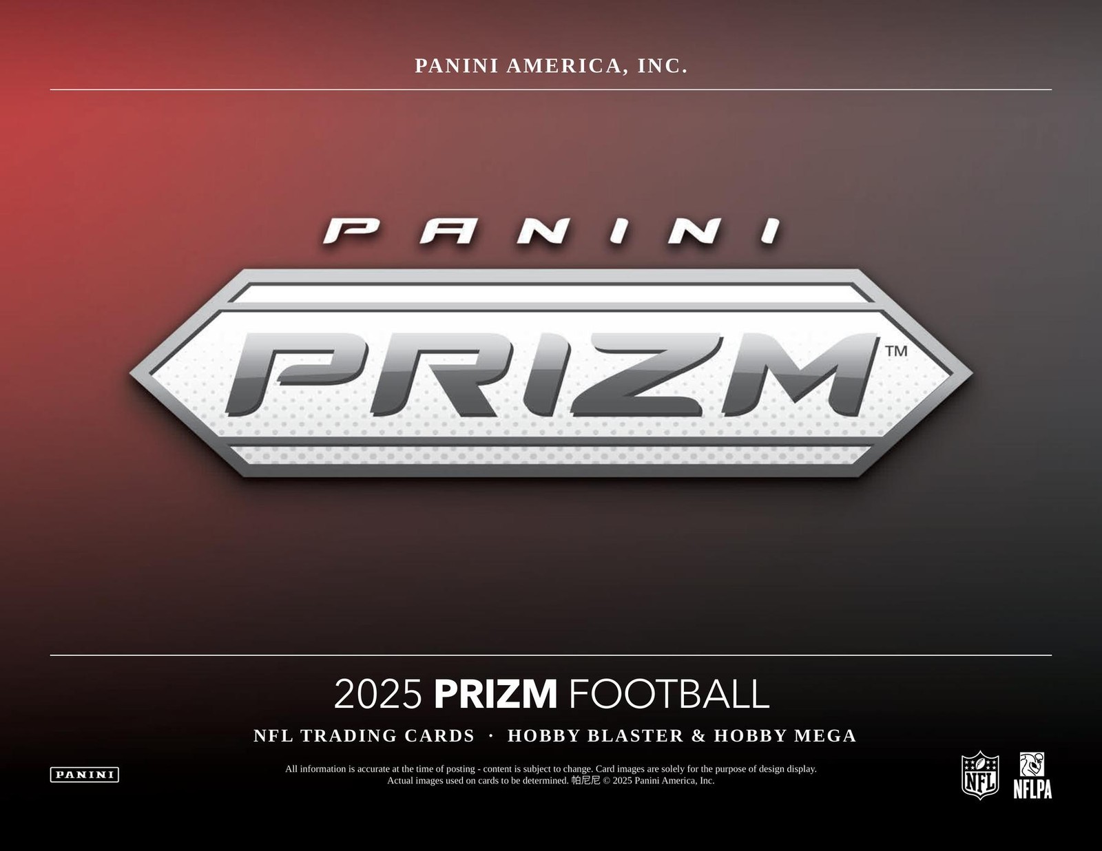 2025 PANINI PRIZM FOOTBALL HOBBY MEGA BOX