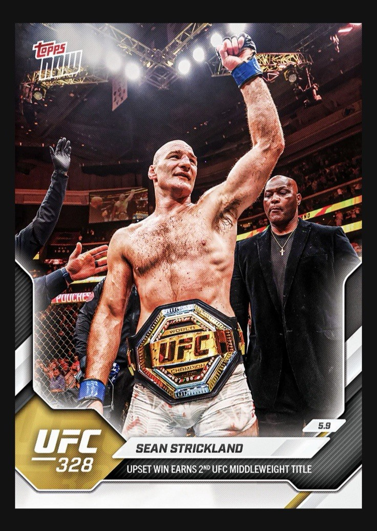 Sean Strickland 2nd UFC Middleweight Title 2026 UFC Topps NOW – Card 15
