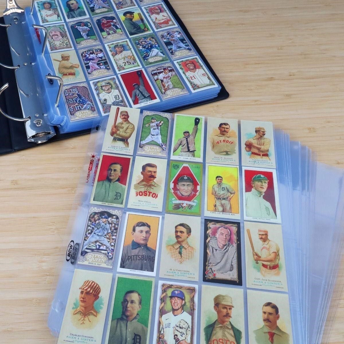 Tobacco Card T206 3 Rings Album 100 Pages 20 Pockets BCW Poly Pages Sheets New