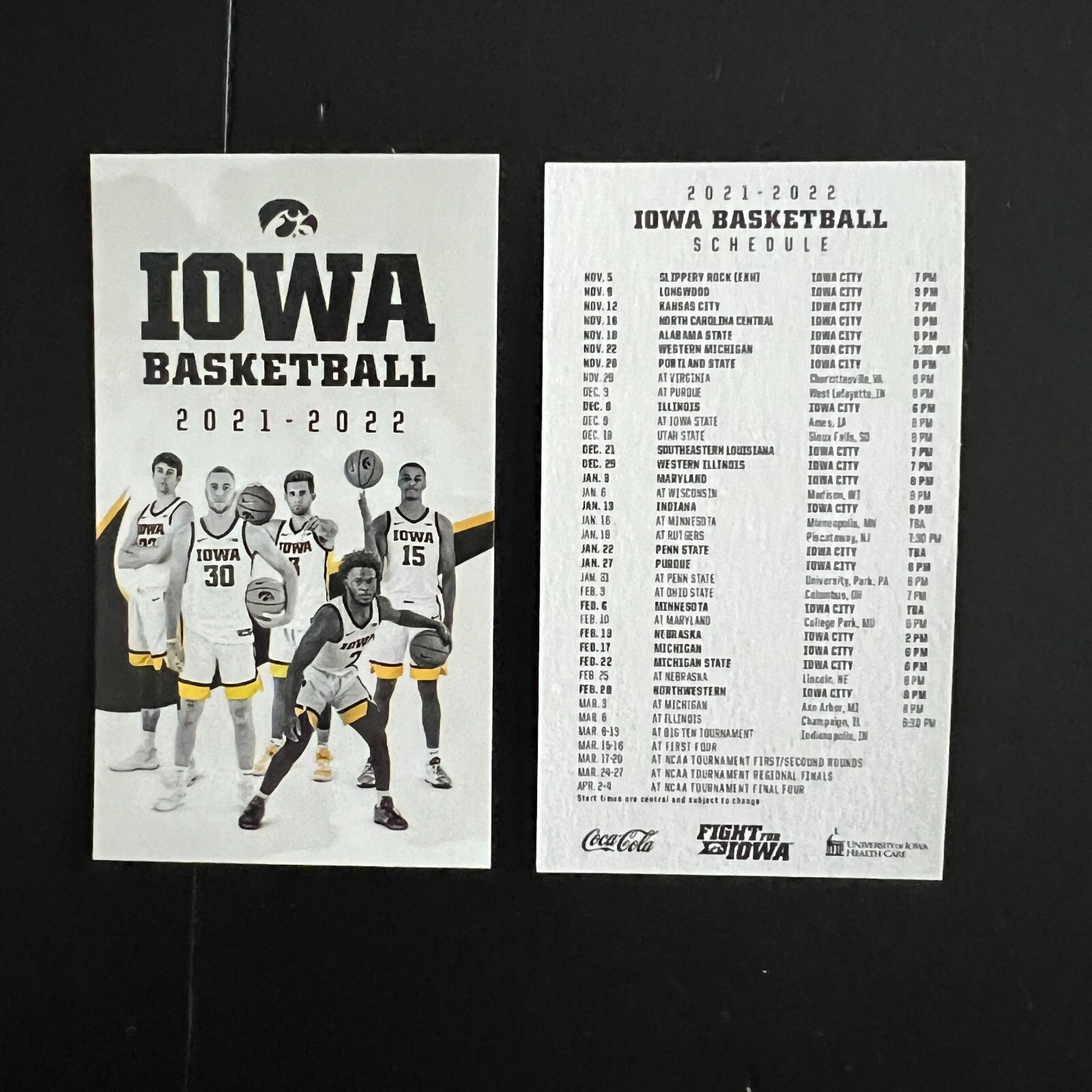University of Iowa Hawkeyes Build Your Bundle Poster / Magnet / Pocket Schedule
