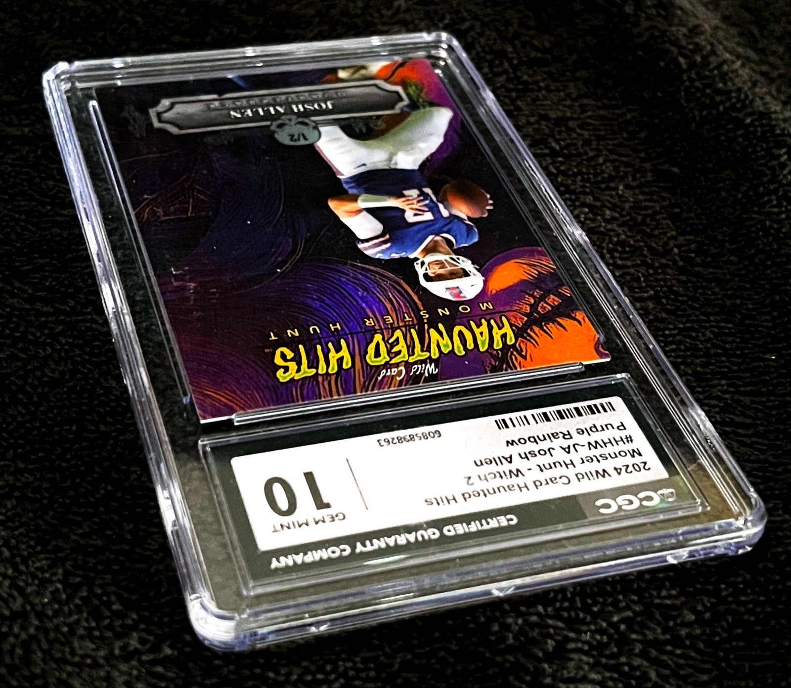 2024 JOSH ALLEN 1/2 • RARE SHORT RUN • CGC 10 • PURPLE RAINBOW FOIL WILDCARD