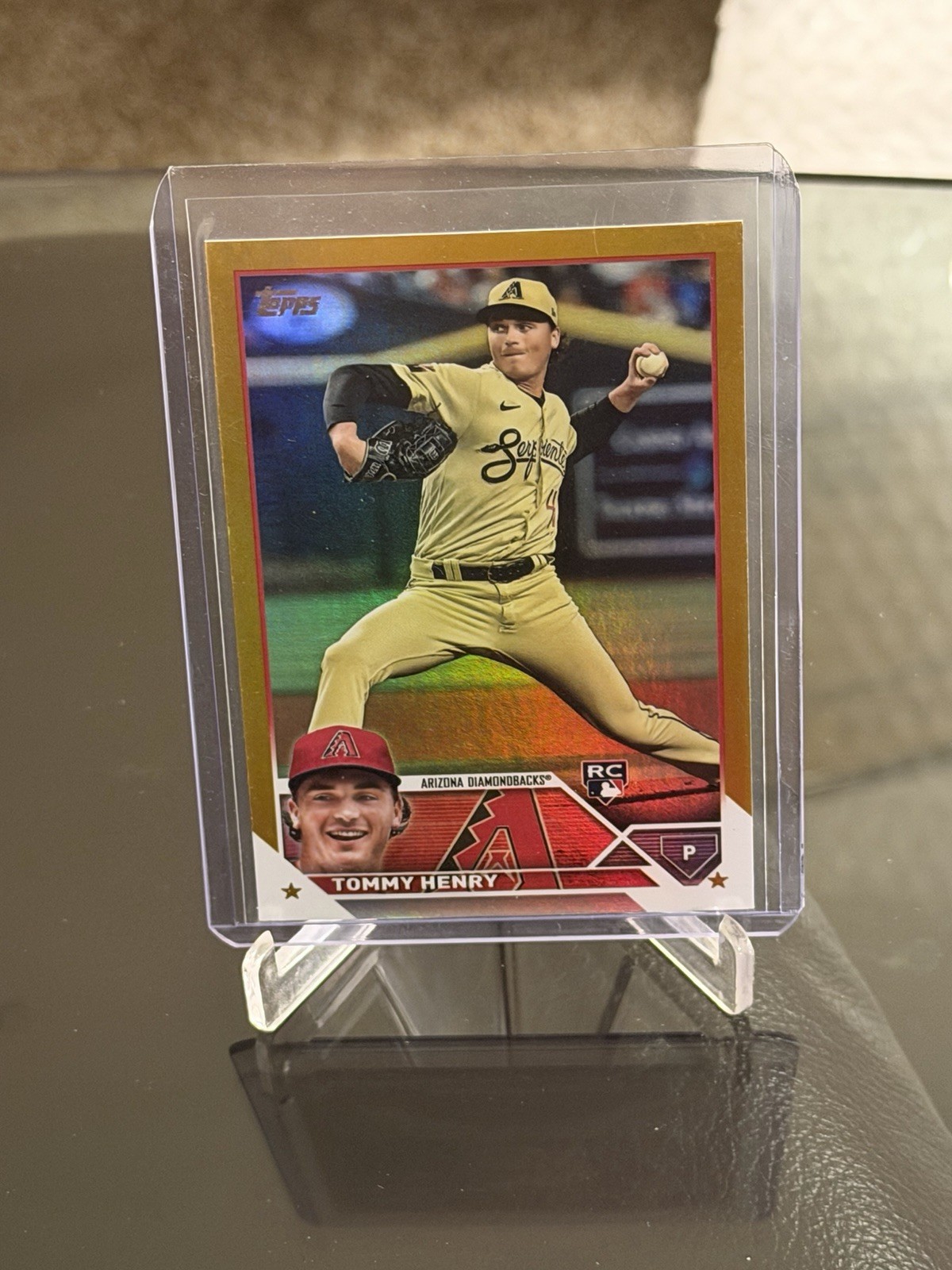 2023 Topps Series 2 #336 Tommy Henry Rookie RC Gold Rainbow Foil