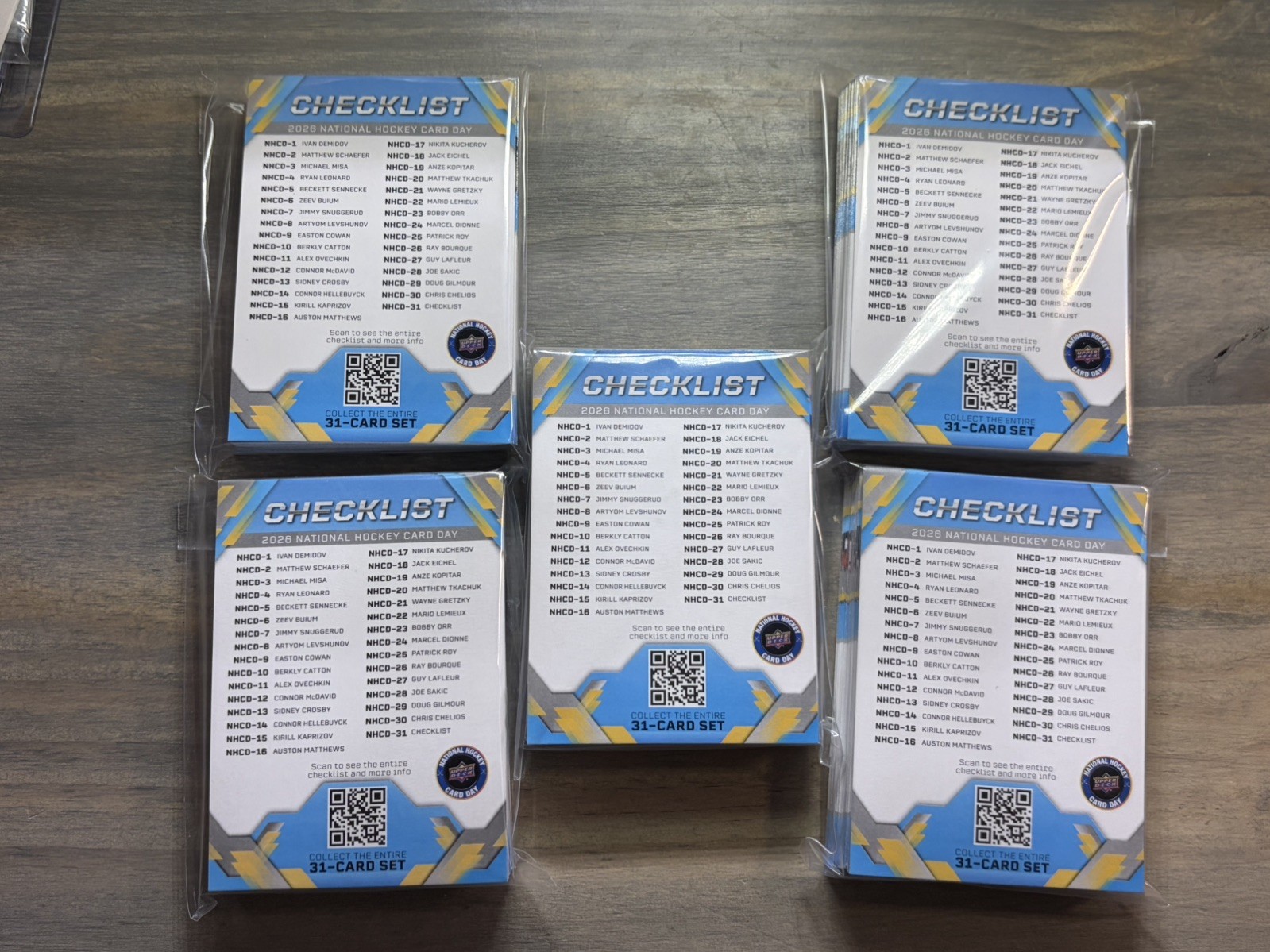 2026 Upper Deck National Hockey Card Day 31 Card Set – Demidov Schaefer Senneke+