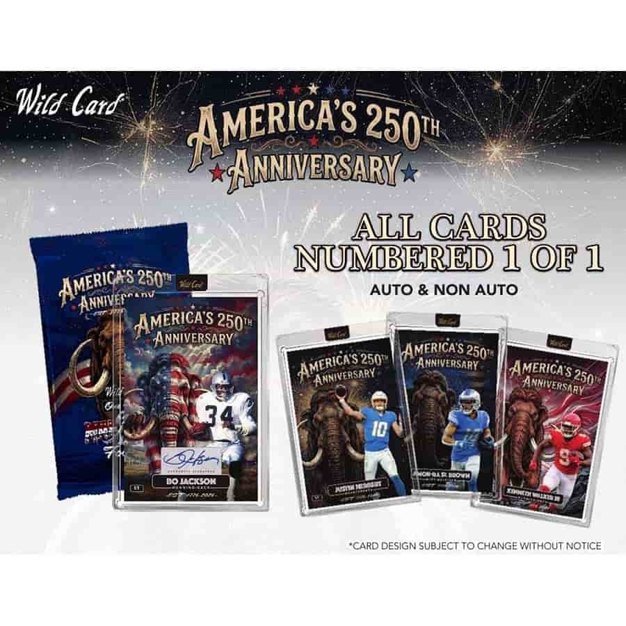2026 Wild Card America’s 250th Anniversary Mammoth Football Sealed 26WCFA250THM