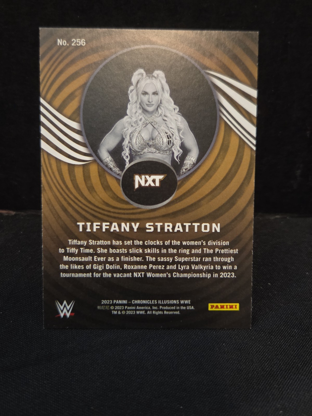 2023 Panini Chronicles WWE – Illusions Tiffany Stratton #256 Bronze