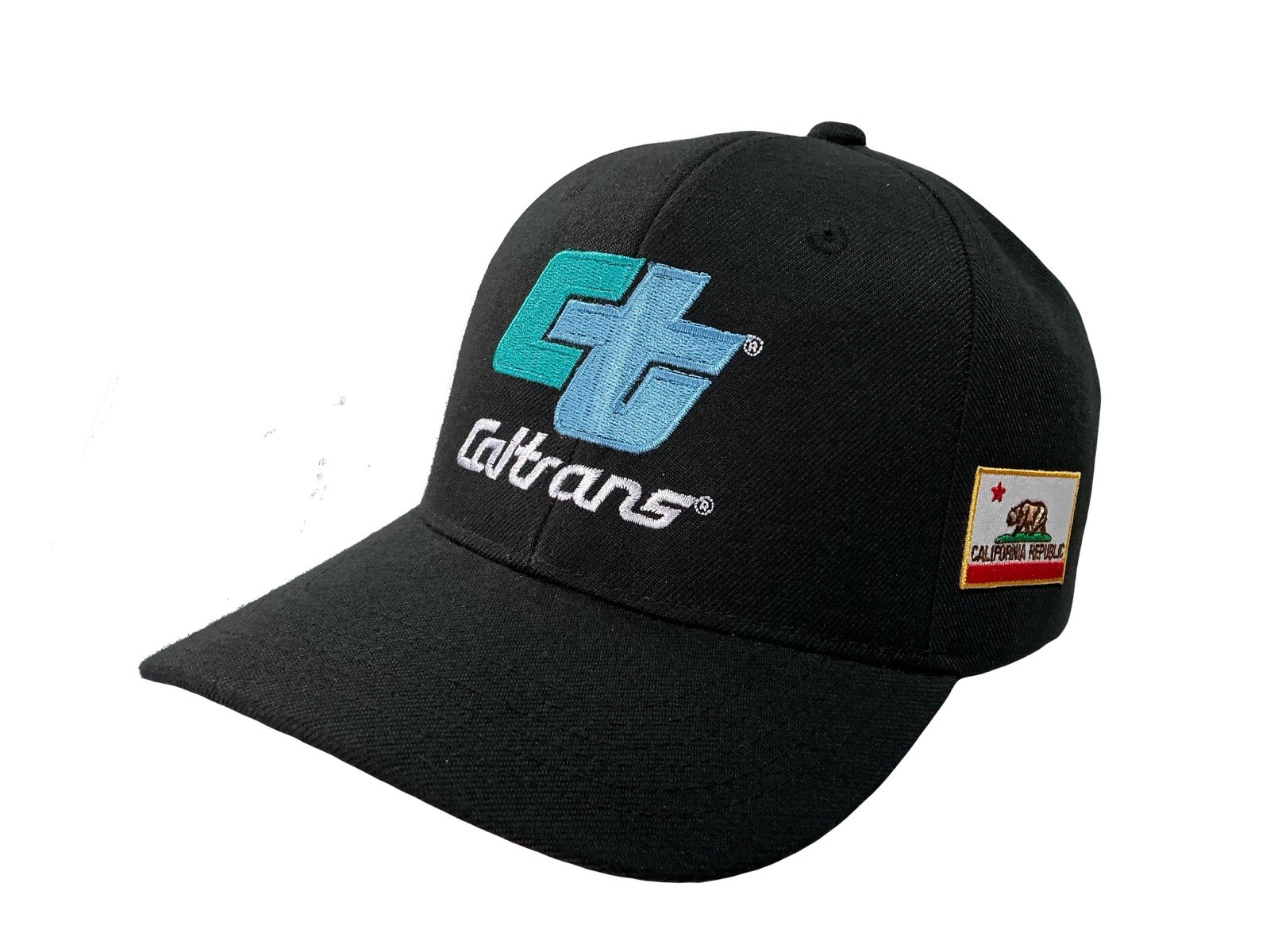 CALTRANS HAT BLACK CALIFORNIA DEPARTMENT 2 LOGOS Embroidery Logo