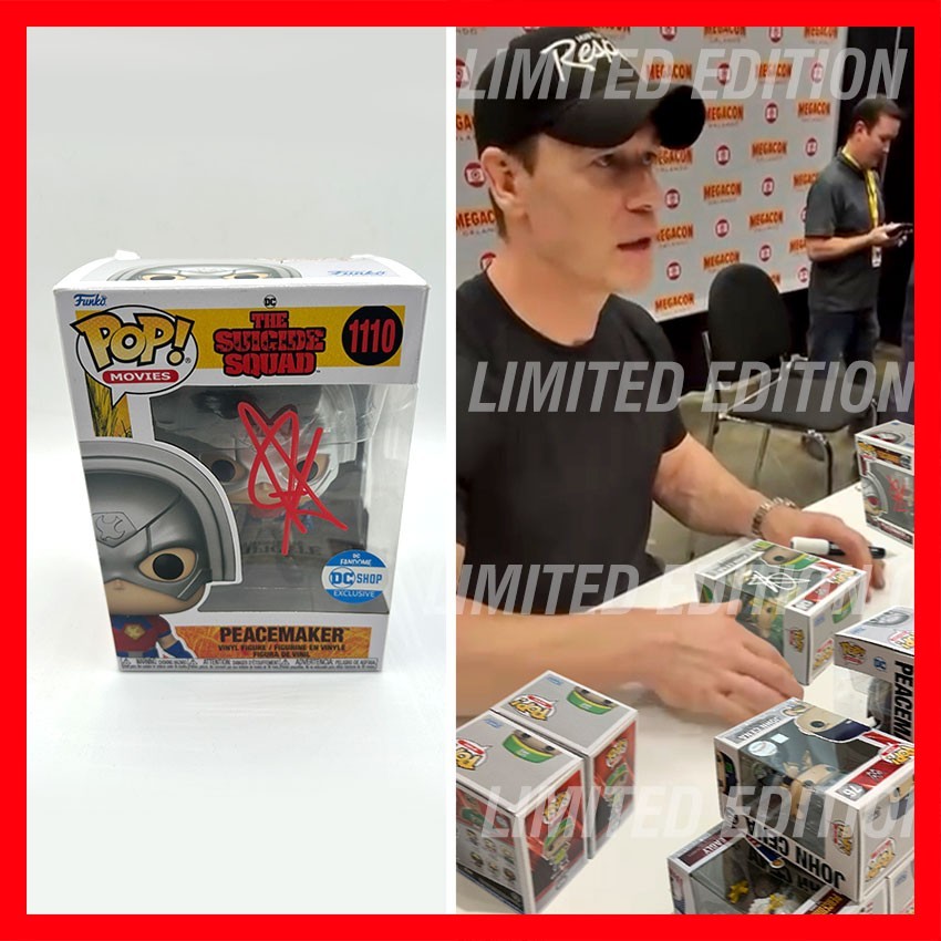 JOHN CENA Signed Peacemaker Funko Pop #1110 The Suicide Squad – COA & PICTURE