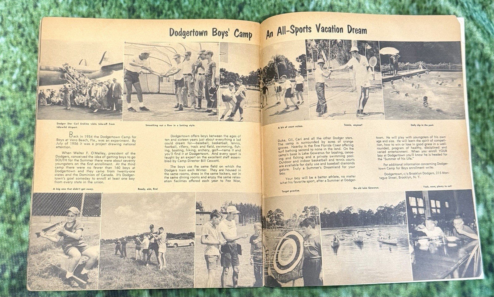 1955 Brooklyn Dodgers Golden Stamp Book + 1957 Brooklyn Dodger 1957 Yearbook