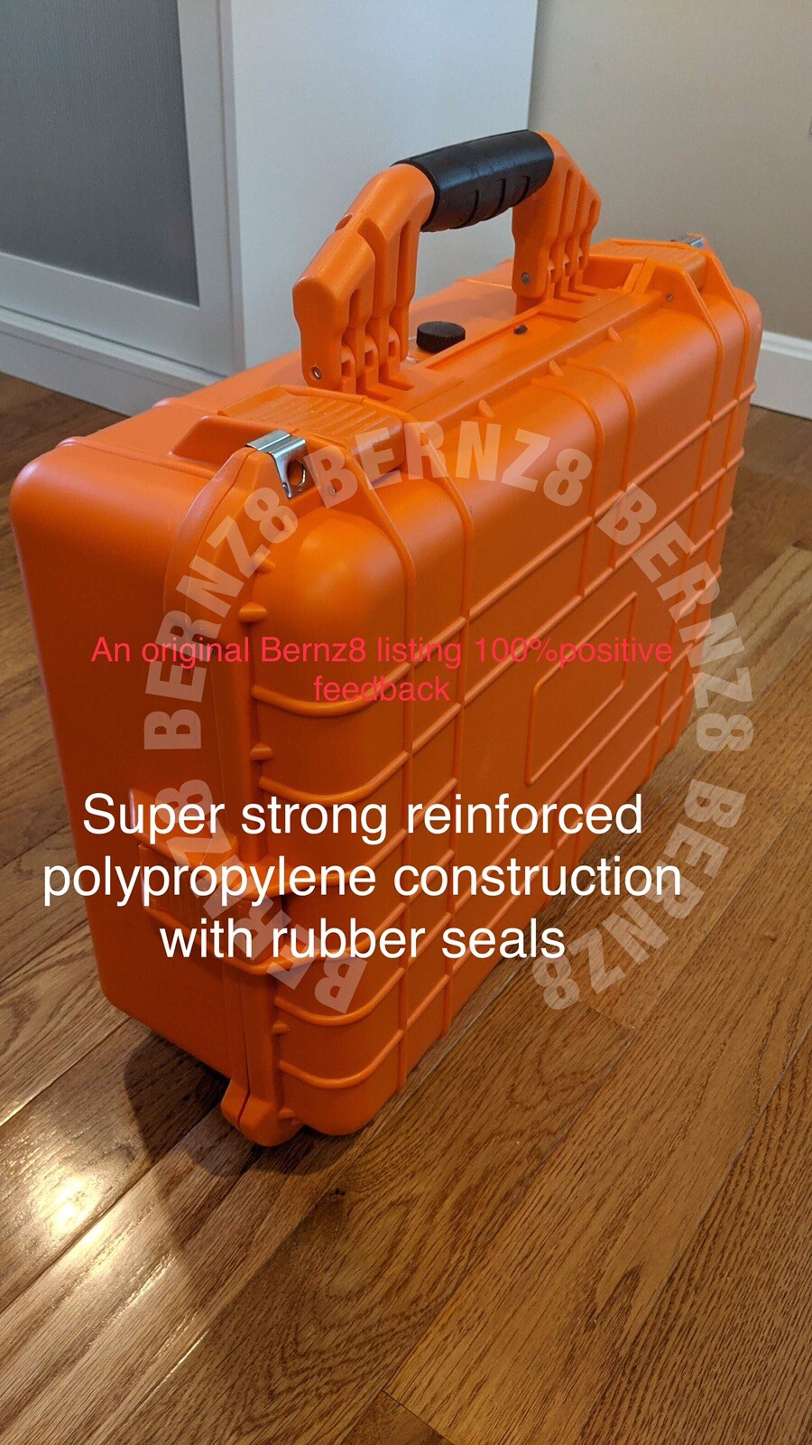 XL Orange IP65 Waterproof Storage Travel Case for Graded Card Slabs Extra Large