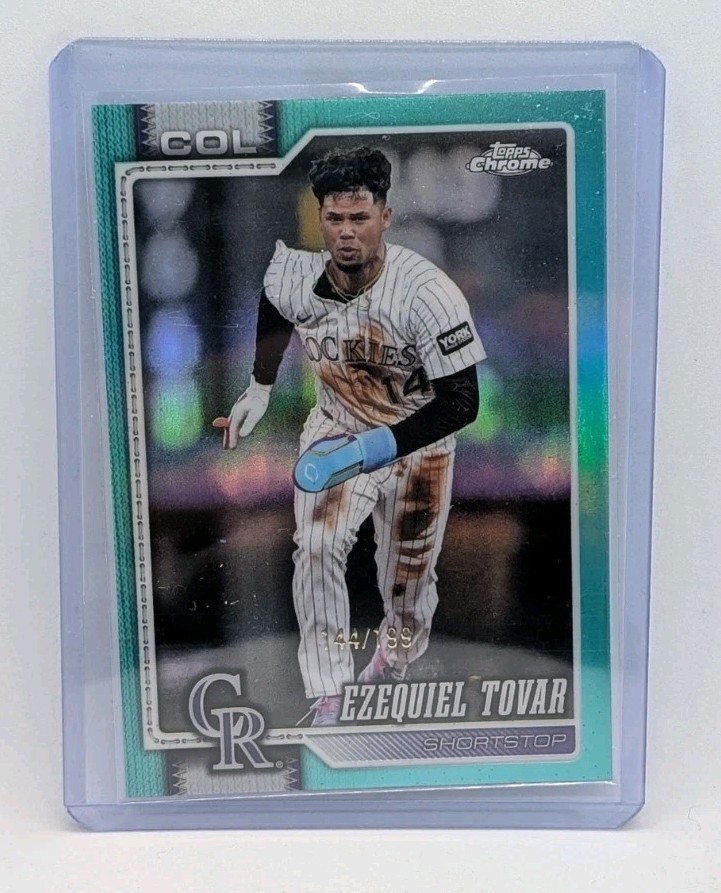 Topps Chrome 2026 – Ezequiel Tovar – Aqua Refractor /199 – Rockies #8