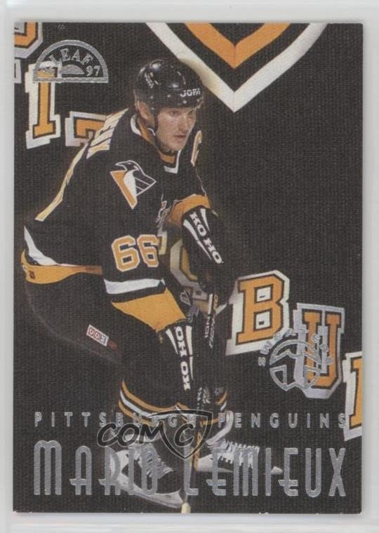 1996-97 Leaf Sweaters Away 2614/5000 Mario Lemieux #1 HOF 1ct0