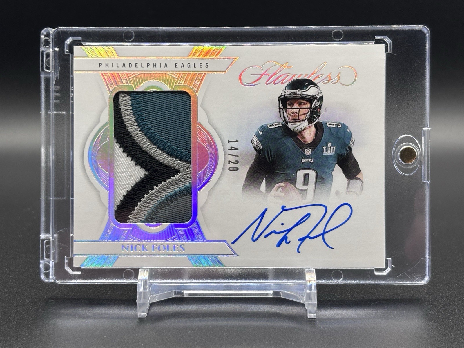 2025 Panini Flawless Nick Foles Silver Patch Auto /20 #PA-NFS