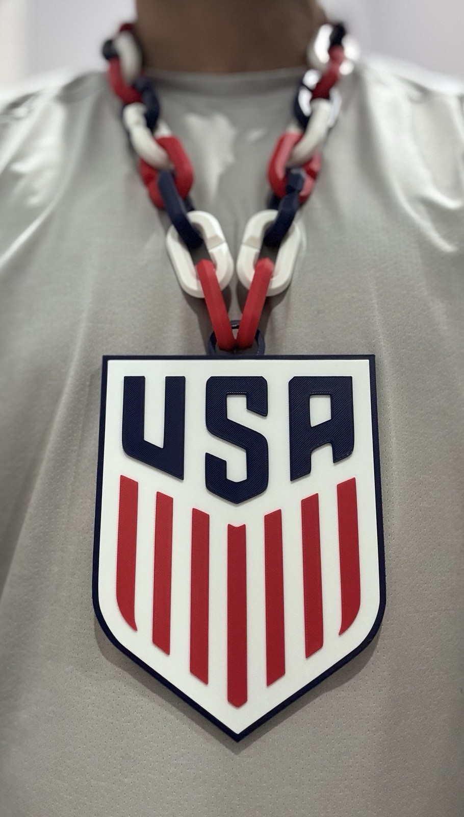 🔥🇺🇸UNITED STATES (USA)⚽️World Cup Logo Pendant,Hype Chain(FAST FREE SHIPPING)