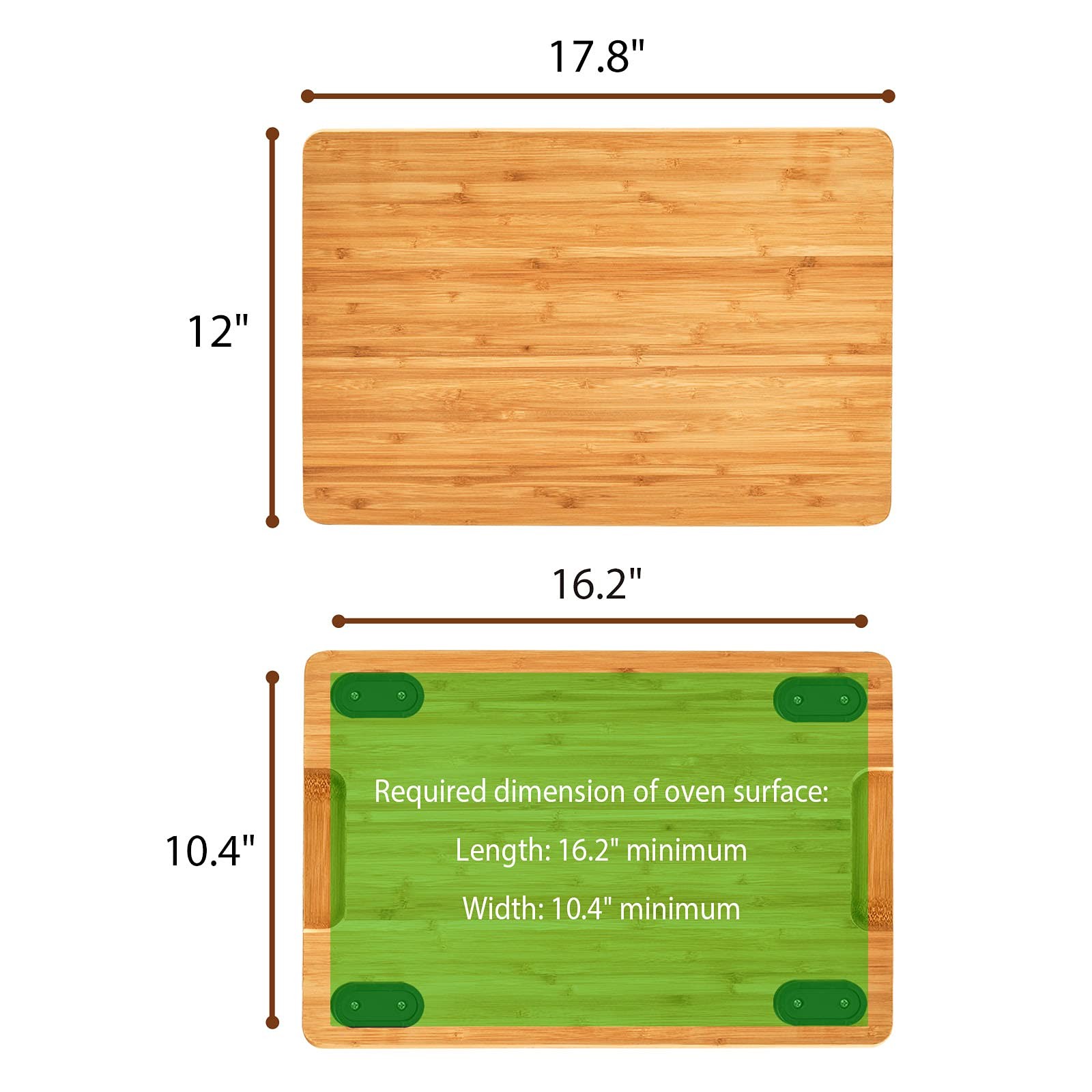 Umilife Cutting board Compatible with Ninja Foodi for SP101, Natural Bamboo