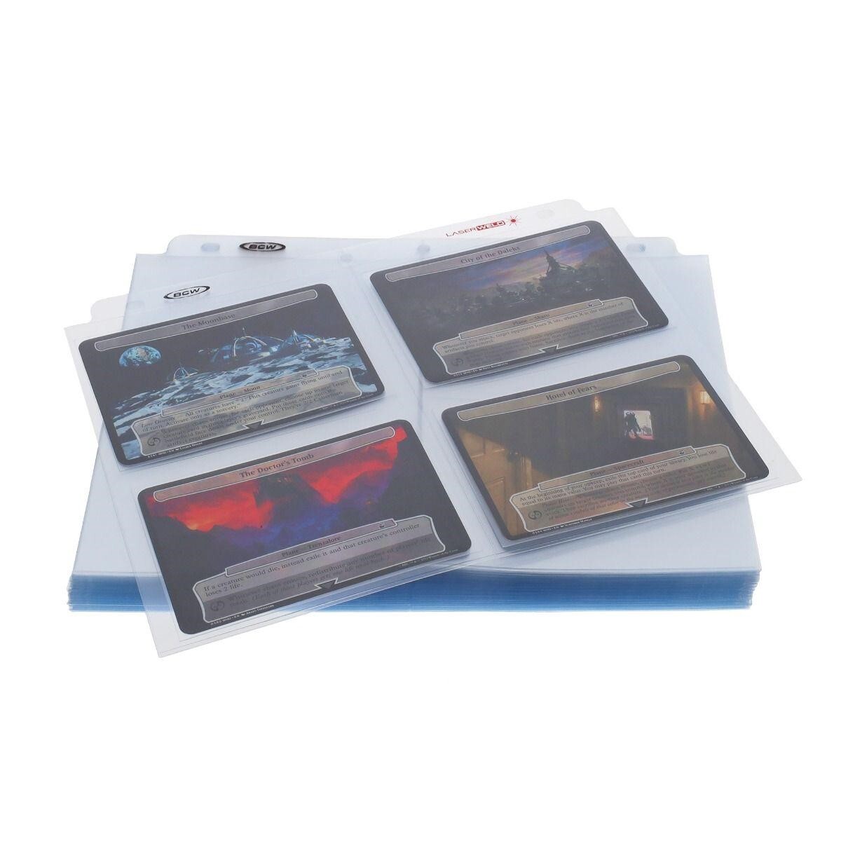 200 Album Pages 4 Pockets For Gaming Cards TGC / 5X7 Photos / Postcards By BCW