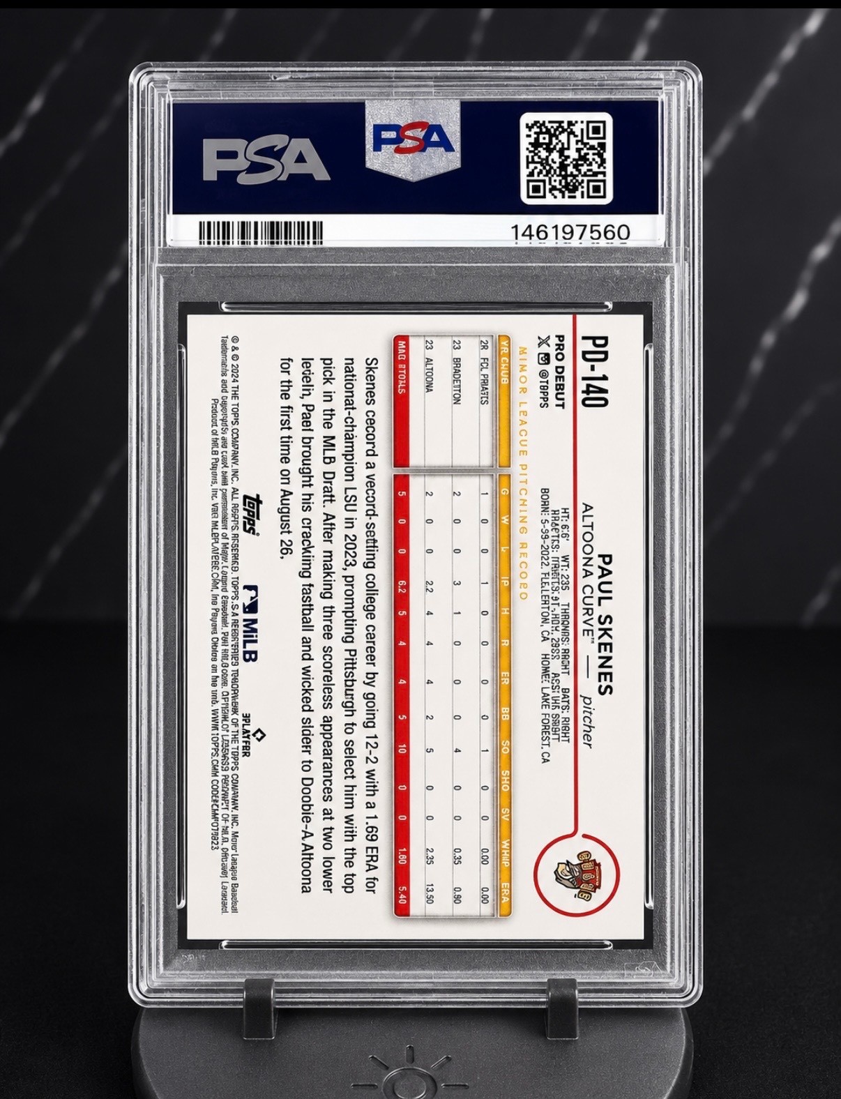 2024 Topps Pro Debut – Paul Skenes #PD-140 (RC)